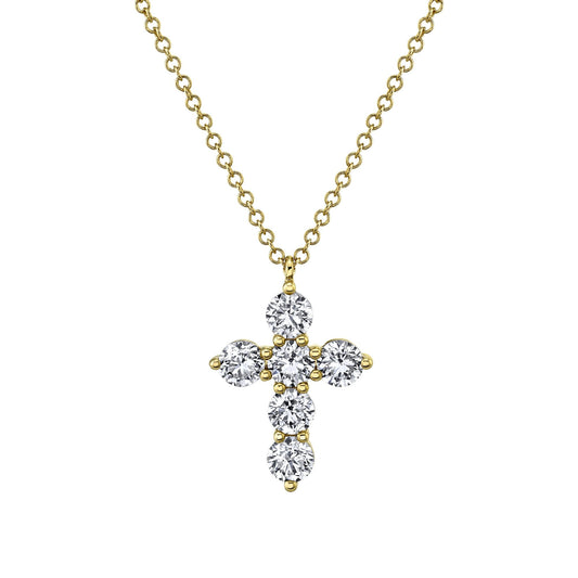 Shy Creation Diamond Cross Necklace