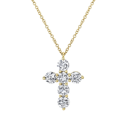 Shy Creation Diamond Cross Necklace