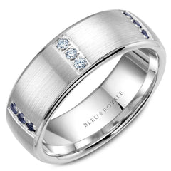Bleu Royale 7.5MM Diamond Wedding Band