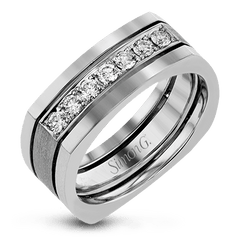 Simon G. 8MM Diamond Wedding Band
