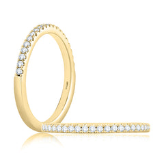 A. Jaffe French Pave Half Circle Stackable Band