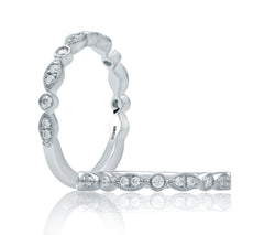 A. Jaffe Alternating Bezel Wedding Band