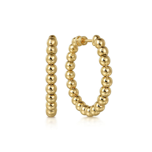 Gabriel & Co. Bujukan Beads Classic 30MM Hoop Earrings