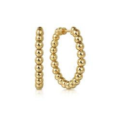 Gabriel & Co. Bujukan Beads Classic 30MM Hoop Earrings
