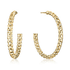 A. Jaffe 48MM Gold Quilted Hoops