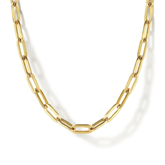 Gabriel & Co. Hollow Paper Clip Chain Necklace