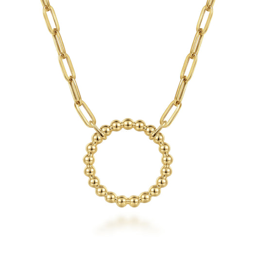 Gabriel & Co. Chain Necklace With Bujukan Circle