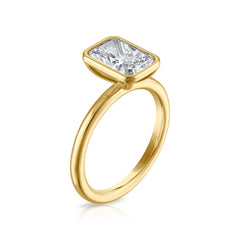 Radiant Bezel Solitaire Engagement Ring