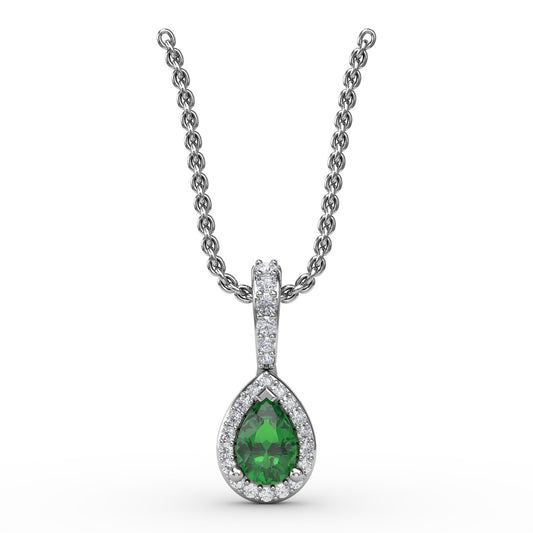 Fana Gold Statement Emerald And Diamond Pendant