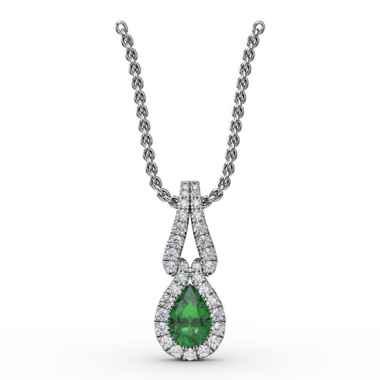 Fana Gold Make A Statement Emerald And Diamond Pendant