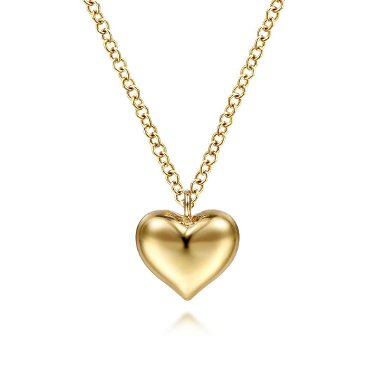 Gabriel & Co. Puff Heart Pendant Necklace