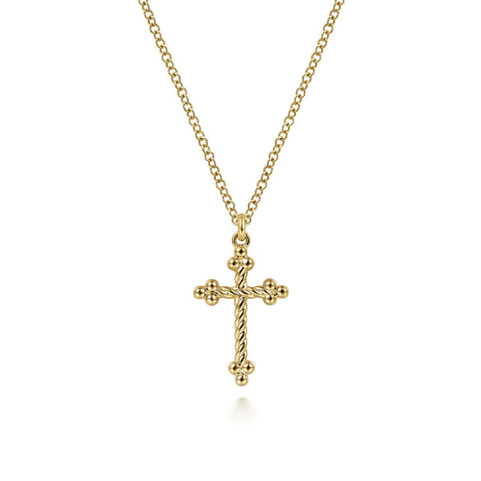 Gabriel & Co. Bujukan Twisted Rope Cross Pendant Necklace