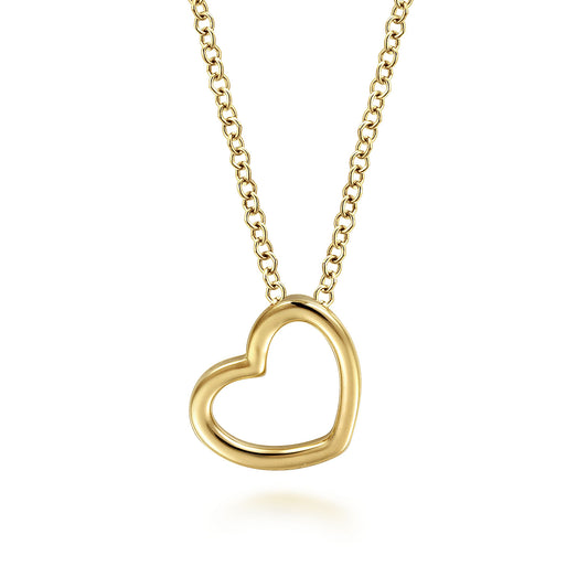 Gabriel & Co. Tilted Heart Pendant Necklace