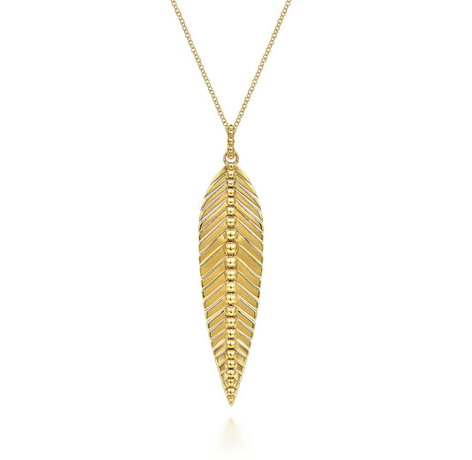 Gabriel & Co. Bujukan Leaf Pendant Necklace
