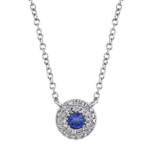 Shy Creation Sapphire and Diamond Pendant