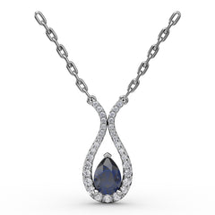 Fana Gold Feel The Love Sapphire And Diamond Pendant