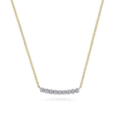 Gabriel & Co. White Sapphire Bar Necklace