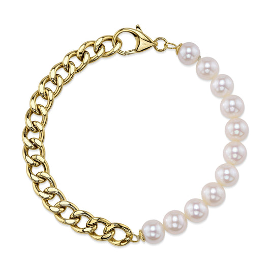 Shy Creation Pearl Link Bracelet