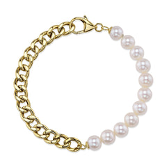 Shy Creation Pearl Link Bracelet