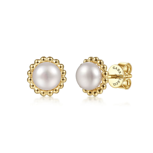 Gabriel & Co. Bujukan Pearl Stud Earrings