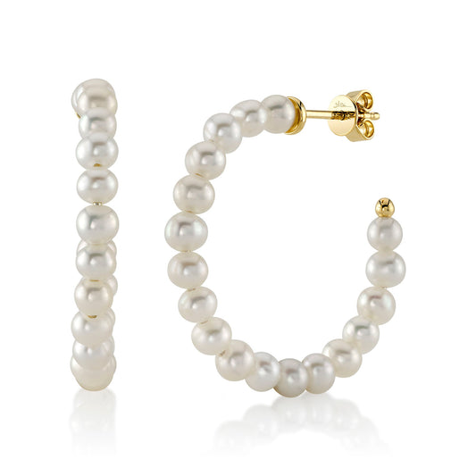 Shy Creation Cultured Pearl Hoop Earring