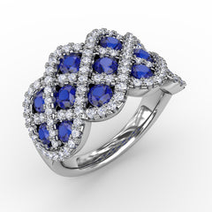 Fana You and Me Sapphire and Diamond Ring
