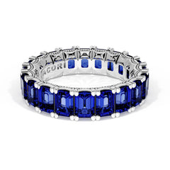 Tacori Emerald Cut Sapphire Eternity Wedding Band