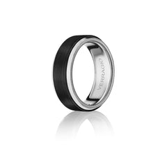 Verragio 8MM Signature Two Tone Beveled Edge Wedding Band