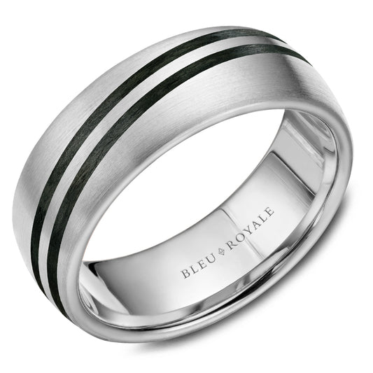 Bleu Royale 8MM Distinct Wedding Band