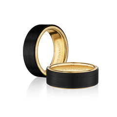 Verragio 8MM Matte Black Wedding Band